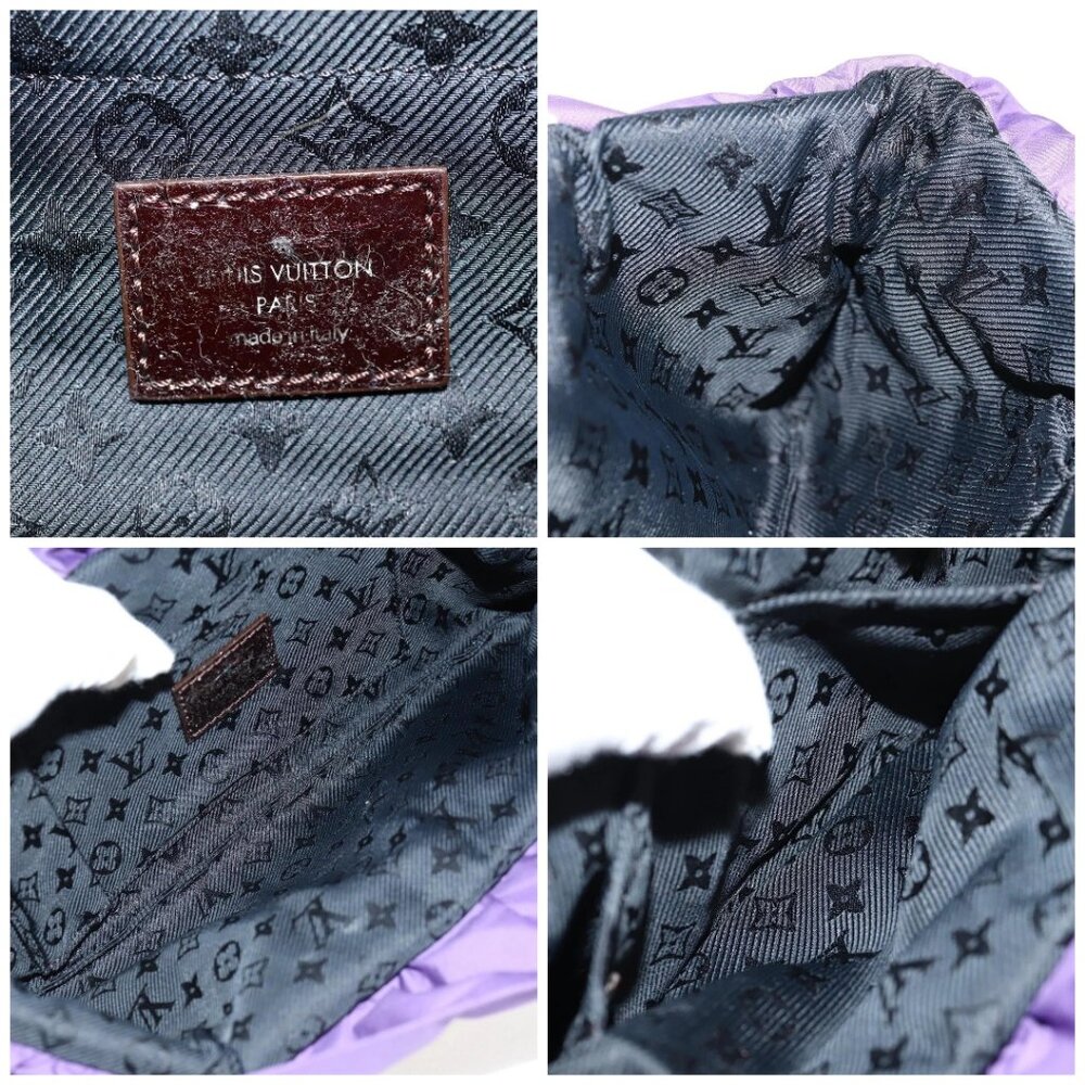 LOUIS VUITTON Monogram Satin Pochette Devi MM Bag Purple - Picture 15 of 15